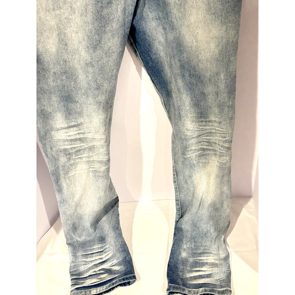 M. Society Politically Incorrect Men's Jeans Distressed Light Denim 40 x 32 Pant - Picture 9 of 16